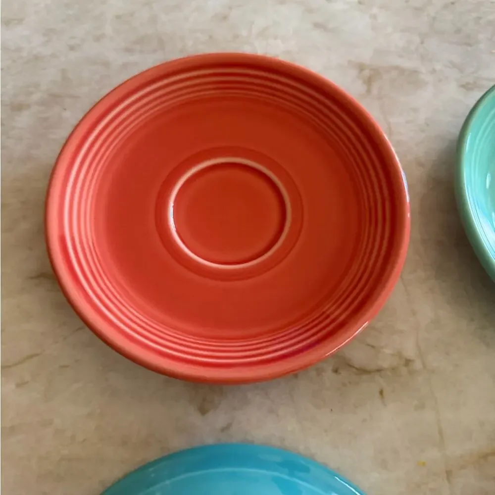 Fiesta Ware saucer small plates x4 Vintage colors